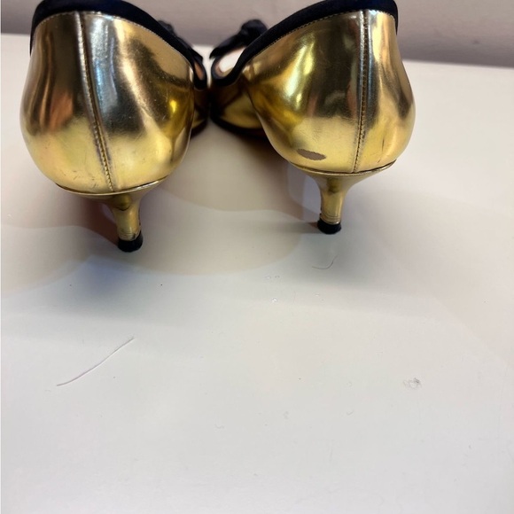 Authentic Christian Louboutin Gold and Black Heels - Picture 3 of 8